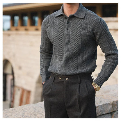 ASAN OLD MONEY KNIT TEXTURED POLO