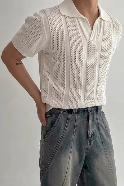 CHANGWONG TEXTURED POLO SHIRT
