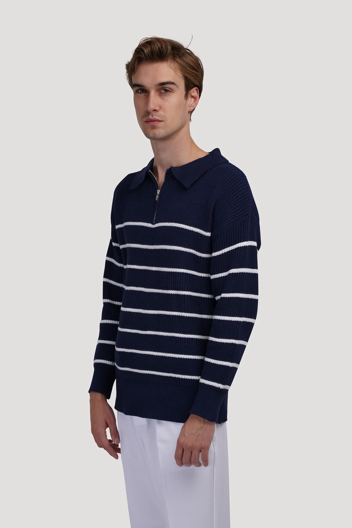 ANYANG KNIT HALF-ZIP SWEATER