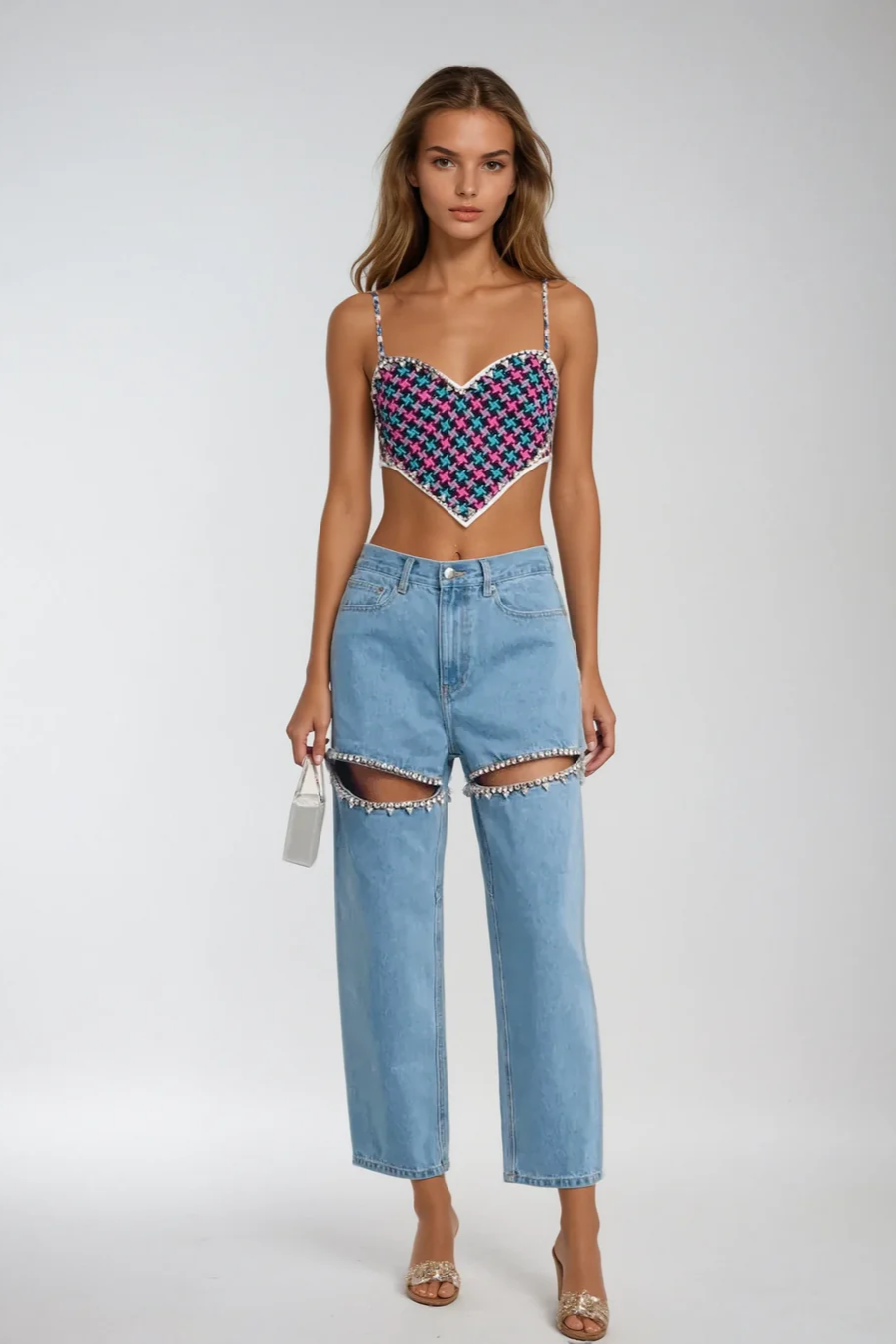 LIRIANA – CUTOUT HIGH-RISE JEANS