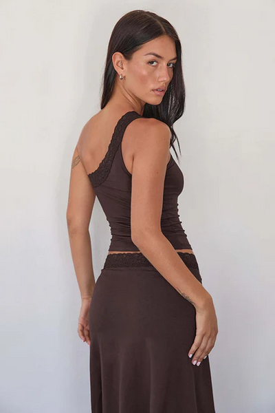 Lussora - One Shoulder Lace Detail Top