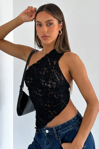 Lila Lace Top