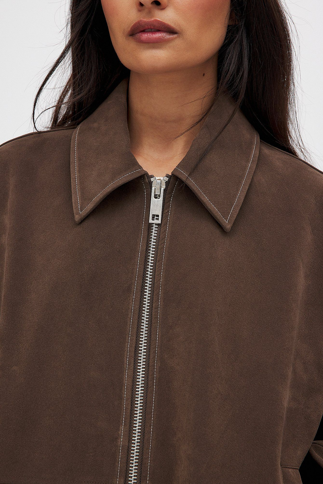 Valira – Faux Suede Zip Jacket