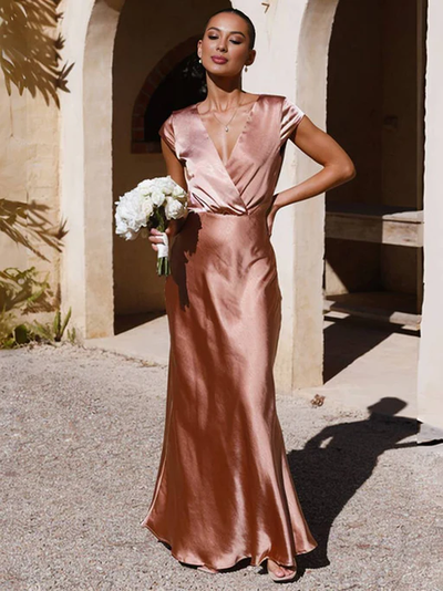 LORINA - Satin Mermaid Dress