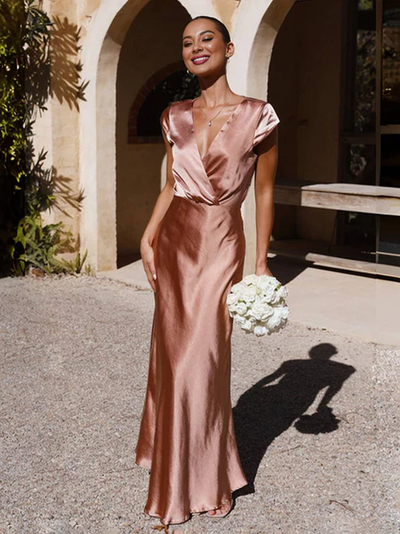 LORINA - Satin Mermaid Dress